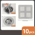 10 Pieces of Super Large Sink Floor Drain Stickers, Insect Proof Self-Adhesive Bathroom Hair Filter Screen, Bathroom Sewer Filte