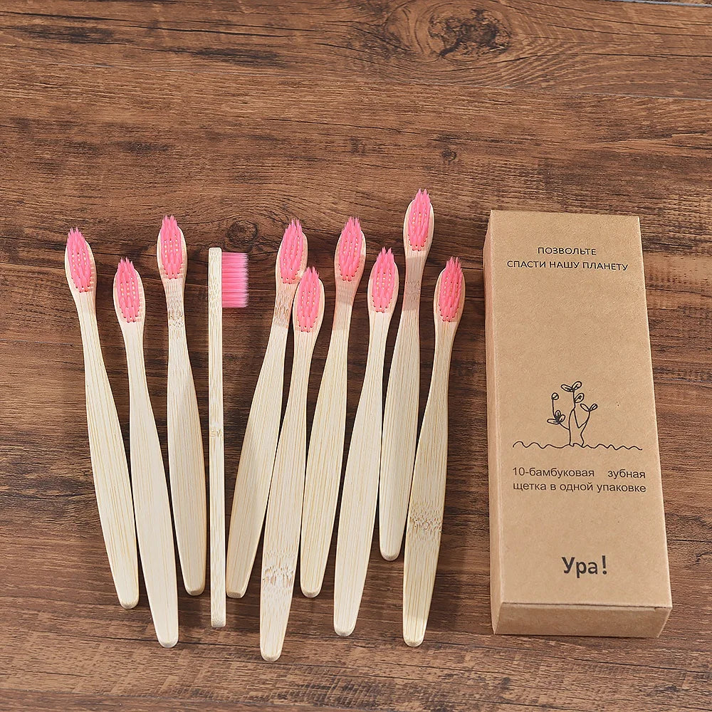 BambooSmile Natural Bamboo Toothbrush Set