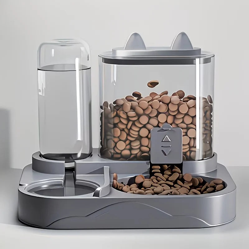 2-in-1 Pet Feeder & Water Dispenser – Dry/Wet Food Station
