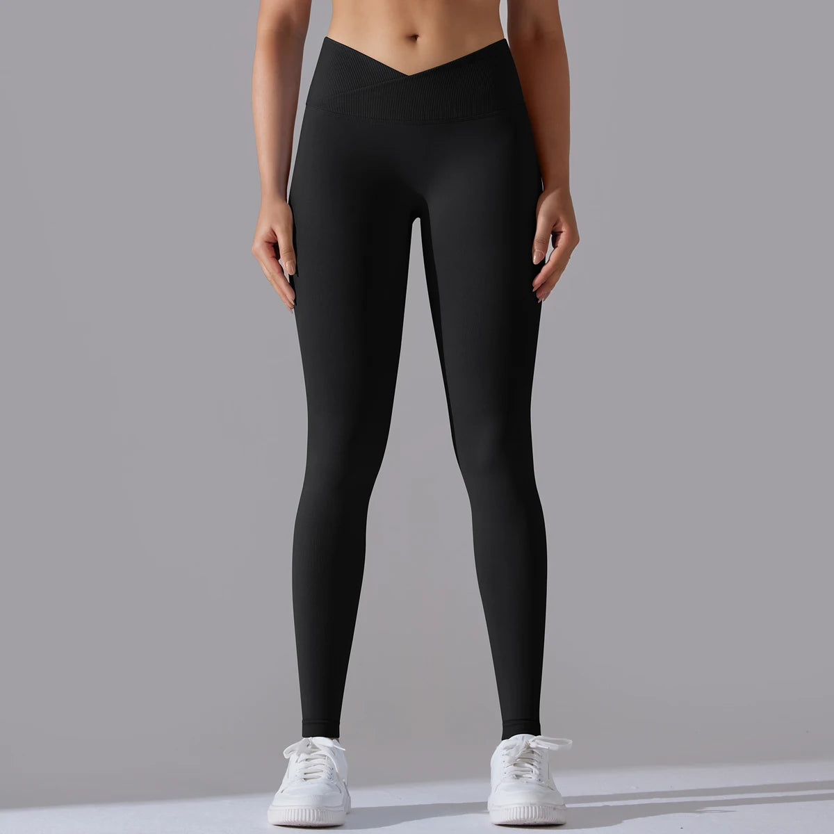 CrossWaist Seamless High-Waist Yoga Leggings