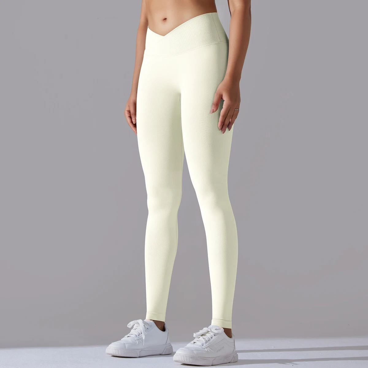 CrossWaist Seamless High-Waist Yoga Leggings