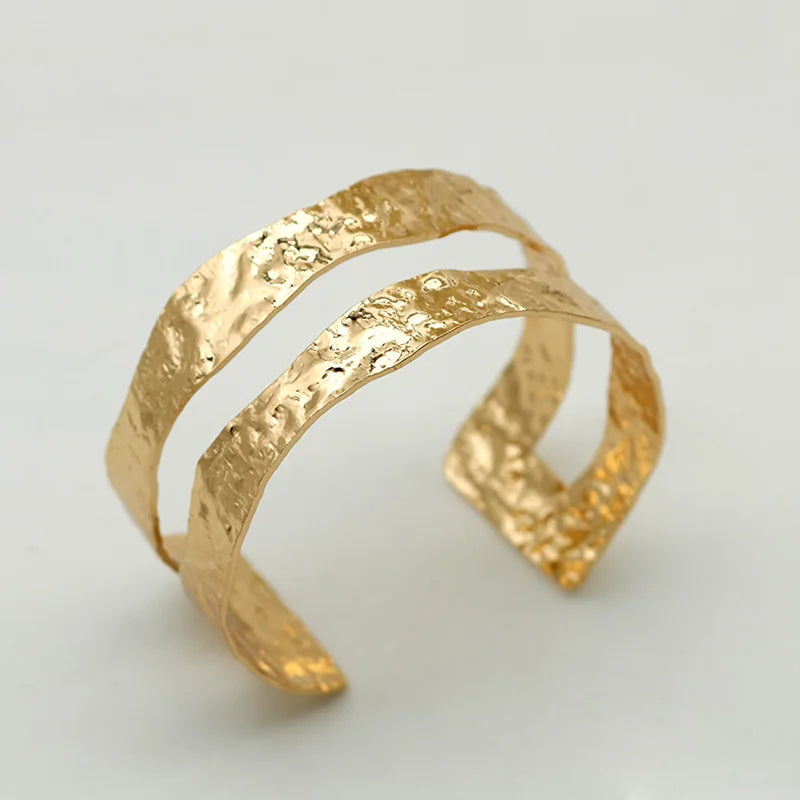 Hammered Metal Cuff Bangle