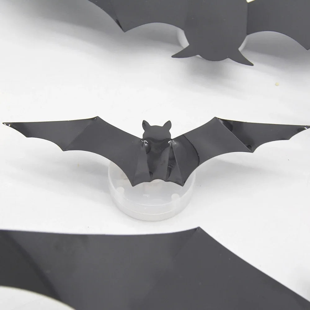 LED Halloween Bat Night Lights – 3D Window & Wall Decor (12/24 Pack)