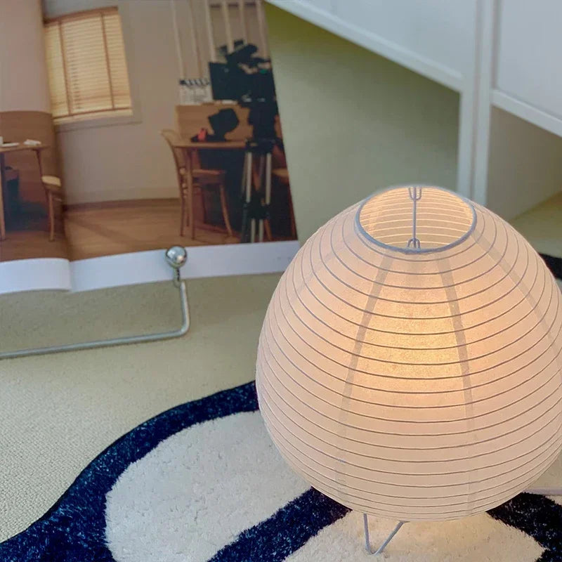 Japanese Rice Paper Table Lamp – Lantern Style