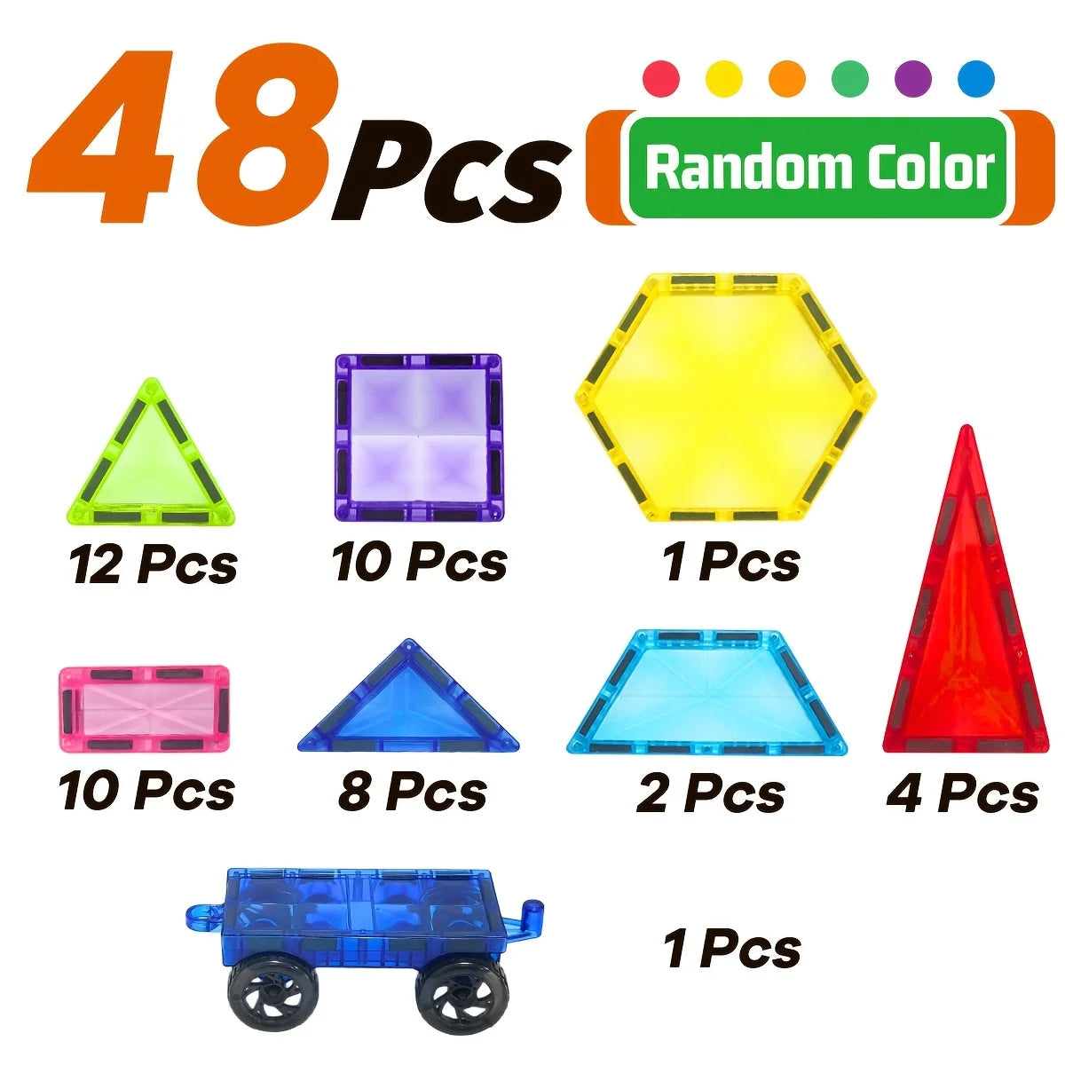 Magnetic Building Tiles Set – STEM Construction Toy for Kids