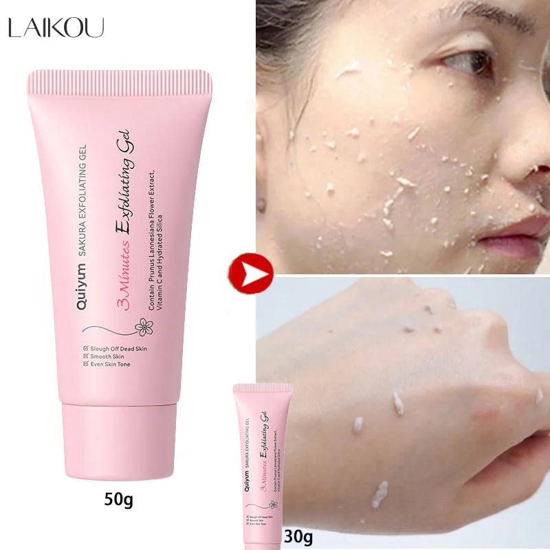 Sakura Exfoliating Peeling Gel – Gentle 3-Minute Facial Exfoliator
