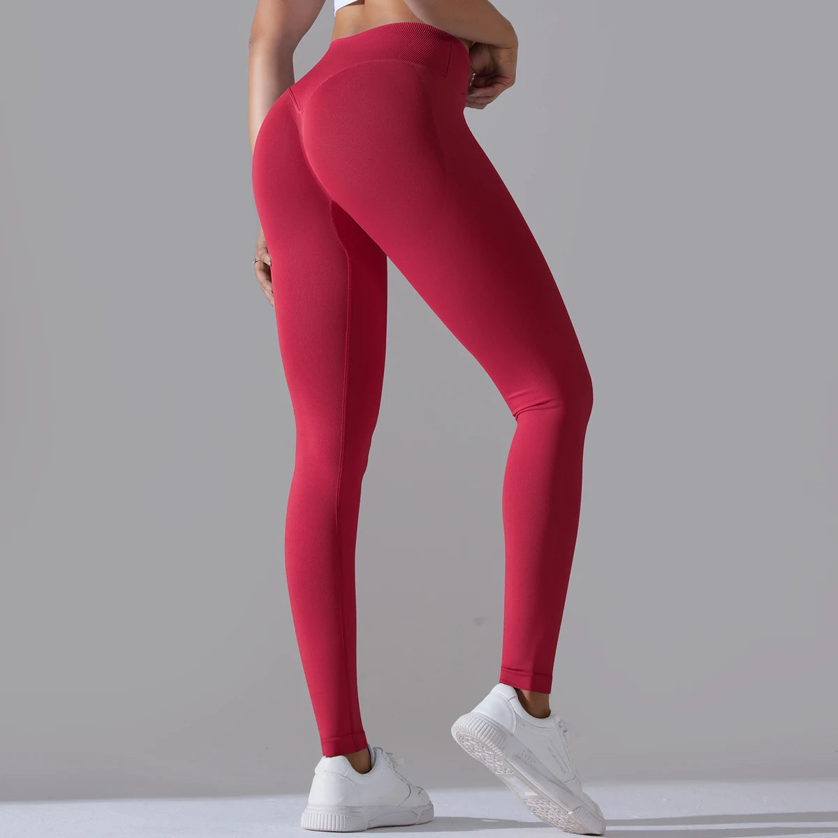 CrossWaist Seamless High-Waist Yoga Leggings