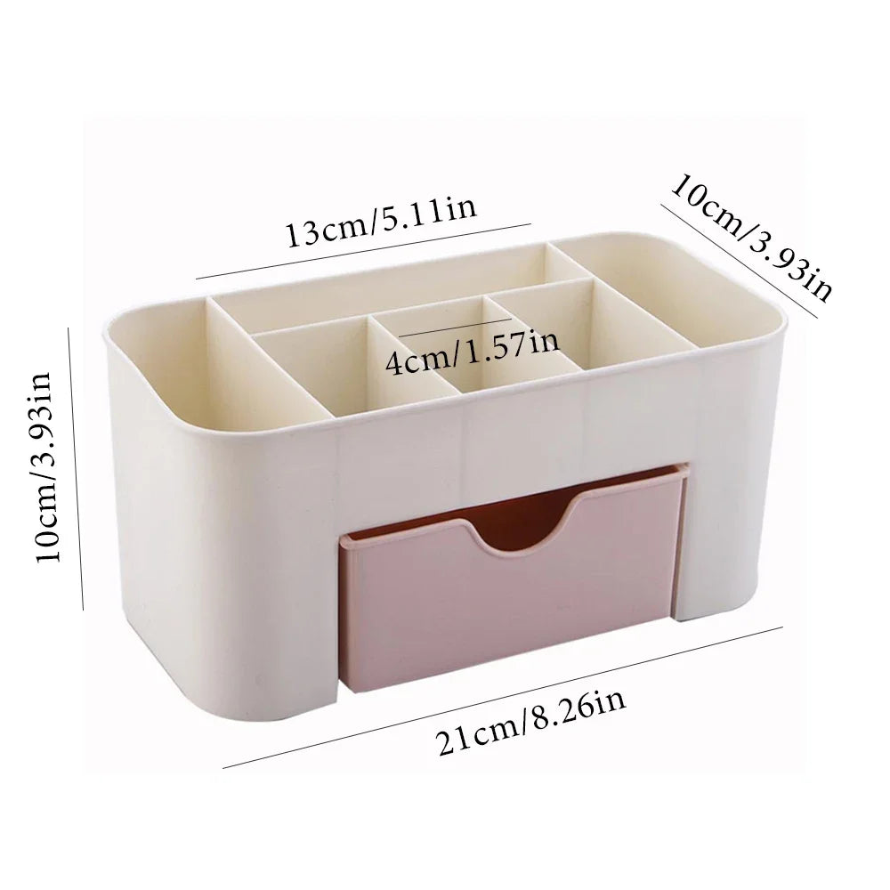 Nail Art Organizer Box – Desktop Drawer Storage for Cosmetics & Tools