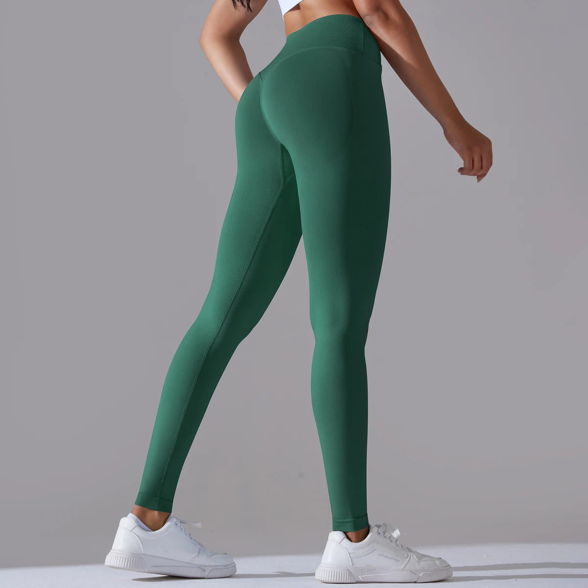 CrossWaist Seamless High-Waist Yoga Leggings