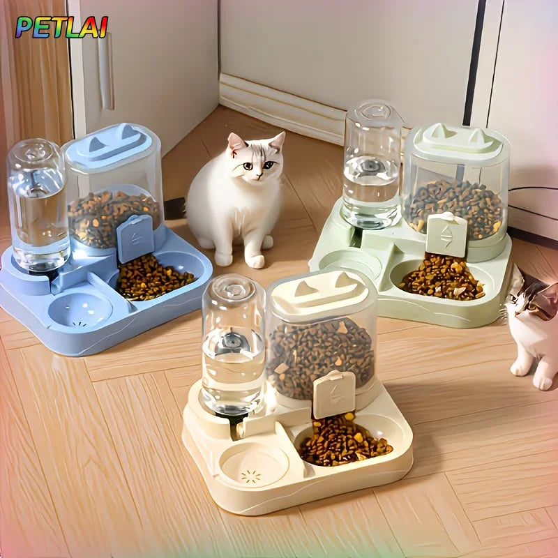 2-in-1 Pet Feeder & Water Dispenser – Dry/Wet Food Station