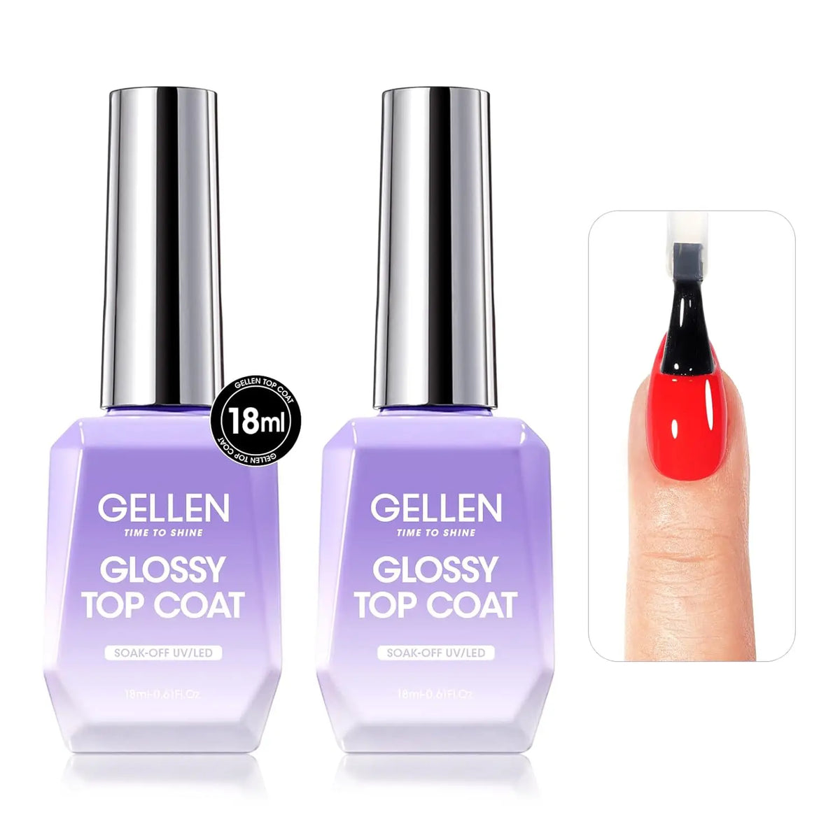 GELLEN 4-Piece Nail Care Kit – Base & Top Coat with Cuticle Care
