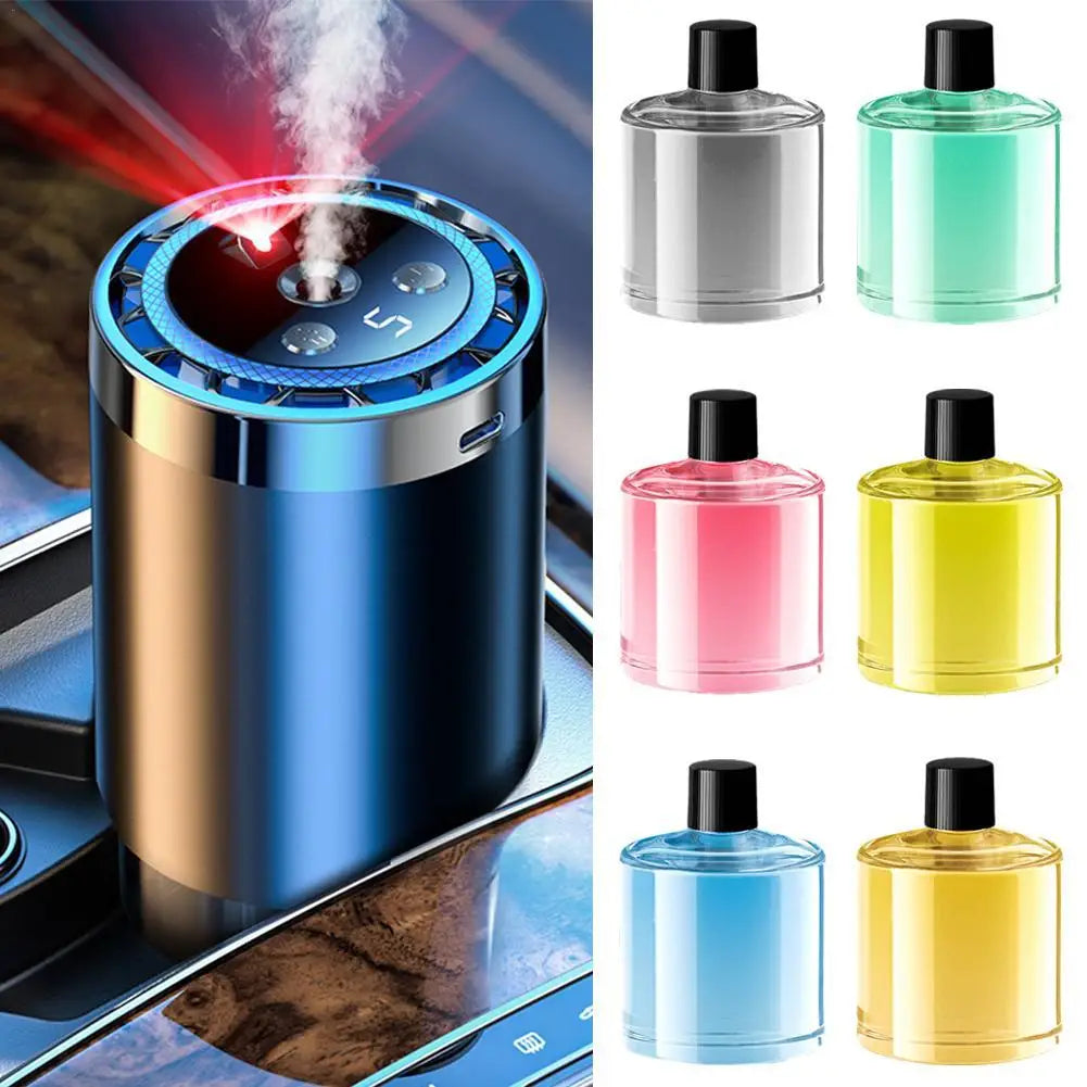 Starry Sky Car Air Freshener – Automatic Aromatherapy Diffuser with Ceiling Ambient Light (10 Scents)