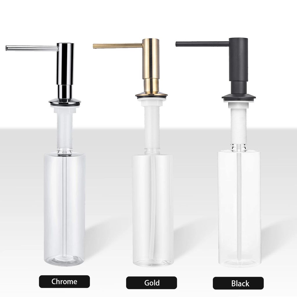 Matte Black Liquid Soap Dispenser with Brass Pump, 500ml